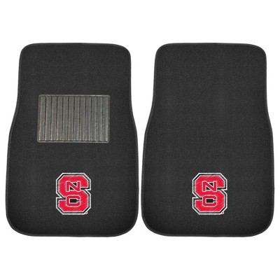 NCAA NC State Wolfpack University Embroidered Car Mat Set - 2pc