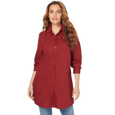 Roaman's Women's Plus Size Kate Tunic Big Shirt