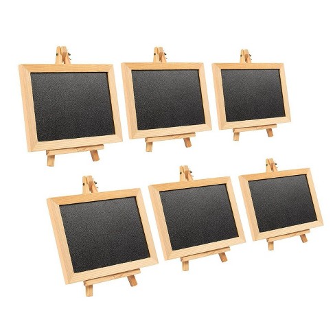 3Pcs Wooden Wedding Black Board Mini Chalkboard Stand Signs Message Party Decor 