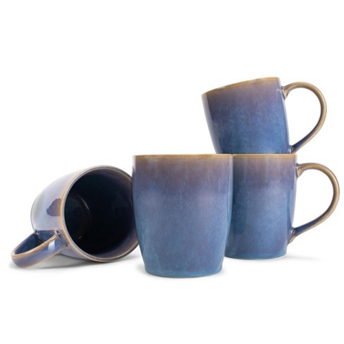 Elanze Designs Reactive Glaze 17 Ounce Ceramic Curved Body Mugs Set Of ...