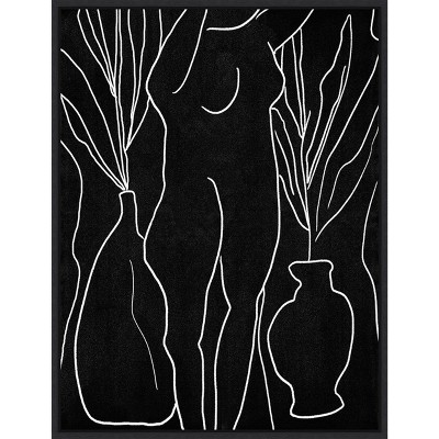 Amanti Art Summer Portrait I Woman and Vases by Melissa Wang Canvas Wall Art Print Framed 18 x 24-in.