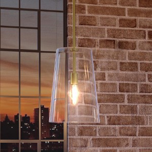 Urban Ambiance Luxury Colonial Pendant Light,  15.875"H x 10.5"W,  Satin Gold Finish, UHP3071 - 1 of 4