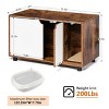 Cat Litter Box Enclosure, Hidden Cat Box, Kitty End Table, Cat Box Litter With Double Doors-Cuddlewood - 4 of 4