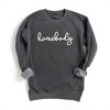 Simply Sage Market Embroidered Homebody Cursive Garment Dyed Sweatshirt - 2 of 4