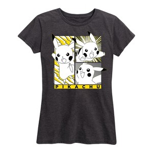 Women's - Pokémon - Pikachu Panels Art Short Sleeve Graphic T-Shirt - 1 of 4