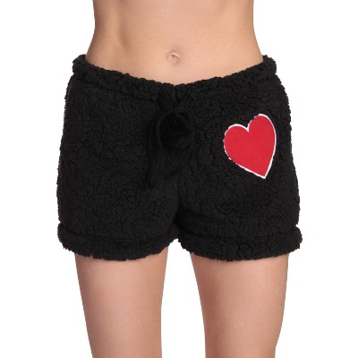 Just Love Womens Plush Faux Sherling Soft Pajama Shorts - PJ Bottoms Sleepwear