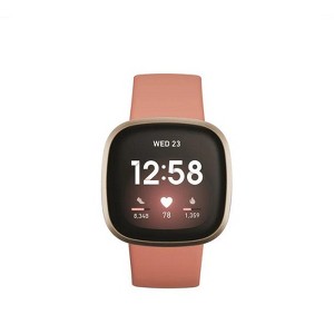 Fitbit Versa 3 Health & Fitness Smartwatch (FB511GLPK) Gold/Pink - 1 of 1