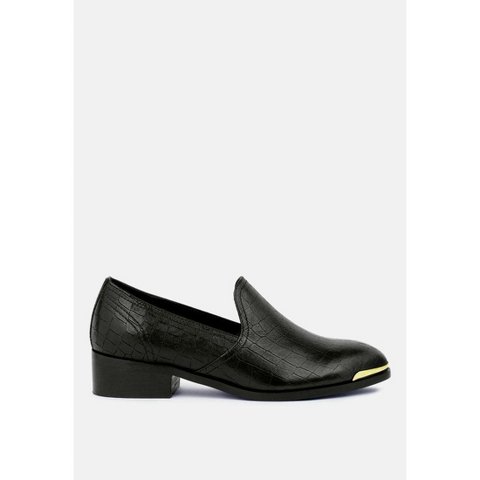 Женские туфли Rag & Co Womens Lilliam Metal Highlight Casual Leather Loafers 7