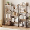 Industrial Triple-Column Bookcase – 11 Adjustable Shelves, 100LB/Shelf Capacity, Steel Frame & Particle Board (Black/Brown) - 3 of 4