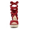 Allegra K Women's Lace Up Open Toe Platform Espadrille Wedge Sandals - 3 of 4