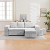 HYLEORY Convertible L Shaped Couch Sofa Bed with Pull Out Bed, Sleeper Sofa with Reversible Chaise for Living Room, Apartment, Bedroom, Office - 3 of 4