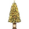 TackView Artificial Christmas Tree with 78 Warm White LED Lights, Pre-Lit Fiber Optic with Snowflakes and Red Berries - 4 of 4