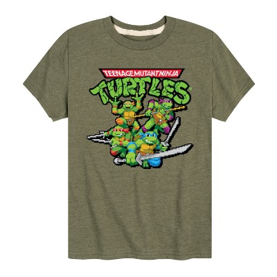 Nickelodeon Teenage Mutant Ninja Turtles Boys Short Sleeve Tee - Turtle Group Graphic T-Shirt