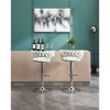 Velvet Bar Stools Set of 2 with Adjustable Height, 360¡ã Swivel, Chrome Footrest and Legs for Kitchen, Dining, or Bar - 3 of 4