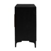 Treasure Trove Accents 4 Door Credenza Methone Natural/Black: Acacia Wood, Divided Storage, Adult Assembly Required - 3 of 4