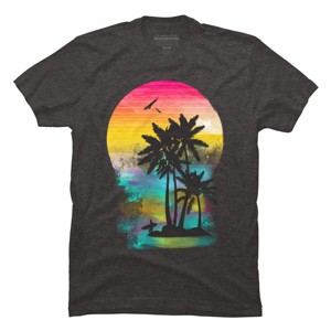 Men's Design By Humans Color of Summer By clingcling T-Shirt - 1 of 4