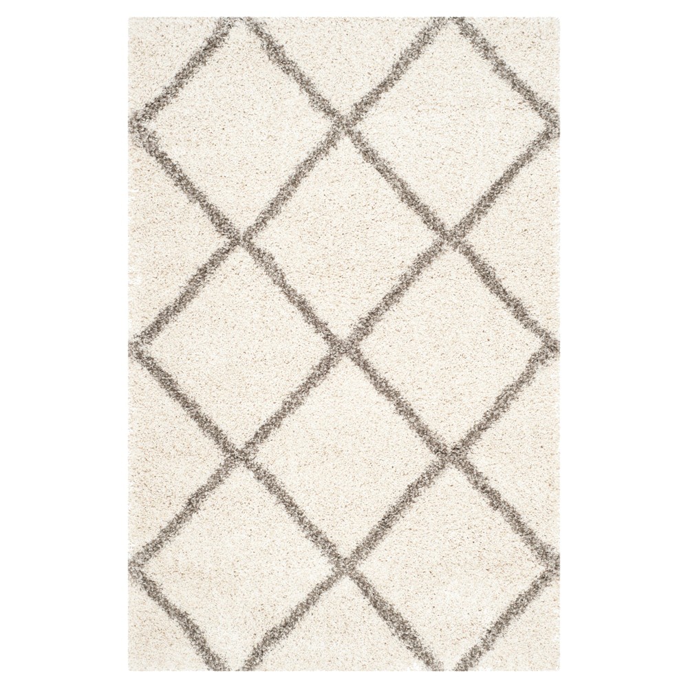 4'x6' Corbin Hudson Shag Rug Ivory/Gray - Safavieh