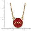 Black Bow Jewelry 14k Yellow Gold Plated Sterling Silver Alpha Chi Omega Greek Life Necklace 18 Inch - 3 of 4