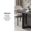 Wooakway 30"H Rattan Round Wood Dining Table Kitchen Table Conference Table with Criss Cross Legs - 3 of 4