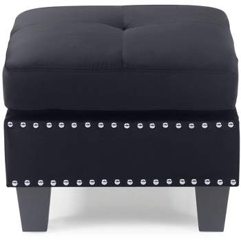 Passion Furniture Nailer Upholstered Ottoman