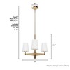 Hunter Fans 22" Nolita 3-Light Ceiling Light Alturas Gold Finish - Elegant Indoor Chandelier for Dining Rooms and More - 4 of 4