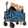 Wagon Cart, Folding Utility Heavy Duty Wagons Carts for Camping, All Terrain Beach Wagons Extended with Cup Holders, 500Lbs Weight Capacity - 2 of 4