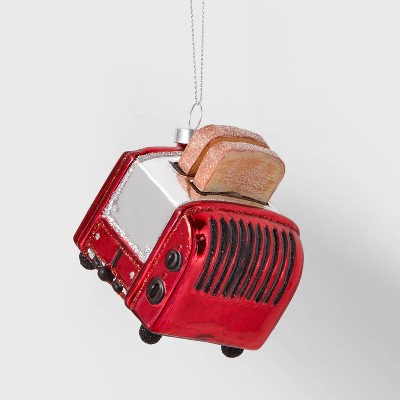 2.75" Glass Toaster Christmas Tree Ornament Red - Wondershop™