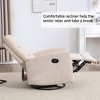 Ridstar Manual Recliner Chair with Rocker and Swivel For Living Room-Beige - 3 of 4