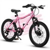 YONWAY 20 Inch Kids' Bike, Boys Girls Mountain Bike, 7 Speed Teenager Bicycles, Front Suspension Disc Brake Rear V-Brake, High Steel Frame - 2 of 4