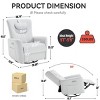 Electric Recliner Armchair Nursery Glider And Recliner With Lumbar And Neck Support Pillow,Glider Swivel Recliner With Charging Port-Cuddlewood - 4 of 4