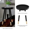 Hasting Home Modern Side Table, Round End Table with Tray Top - 4 of 4