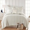 Rochelle Stripe Grey Quilted Euro Sham - 2pk - Levtex Home - 3 of 3
