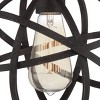 Franklin Iron Works Rustic Industrial Ceiling Light Semi Flush Mount Fixture LED Edison Atomic Black 8" Wide for Bedroom Kitchen - image 3 of 4