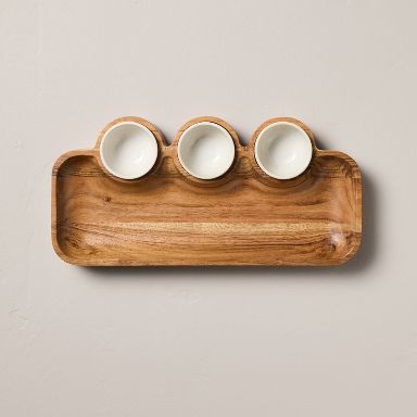 Wooden Dip Platter - Hearth & Hand™ with Magnolia