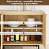 58-Inch Fluted Sideboard: Modern Buffet Storage Cabinet & Accent Console for an Organized Dining or Living Room - 3 of 4
