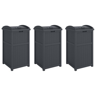 Suncast Metal Indoor Trash Can - 30 Gallon Black PC Lid / Silver PC Base  MTCIND3003 from Suncast - Acme Tools