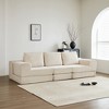 108" Corduroy Modular Convertible 3-Seater Cloud Sofa with Ergonomic Design and Spacious Cushions - 2 of 4