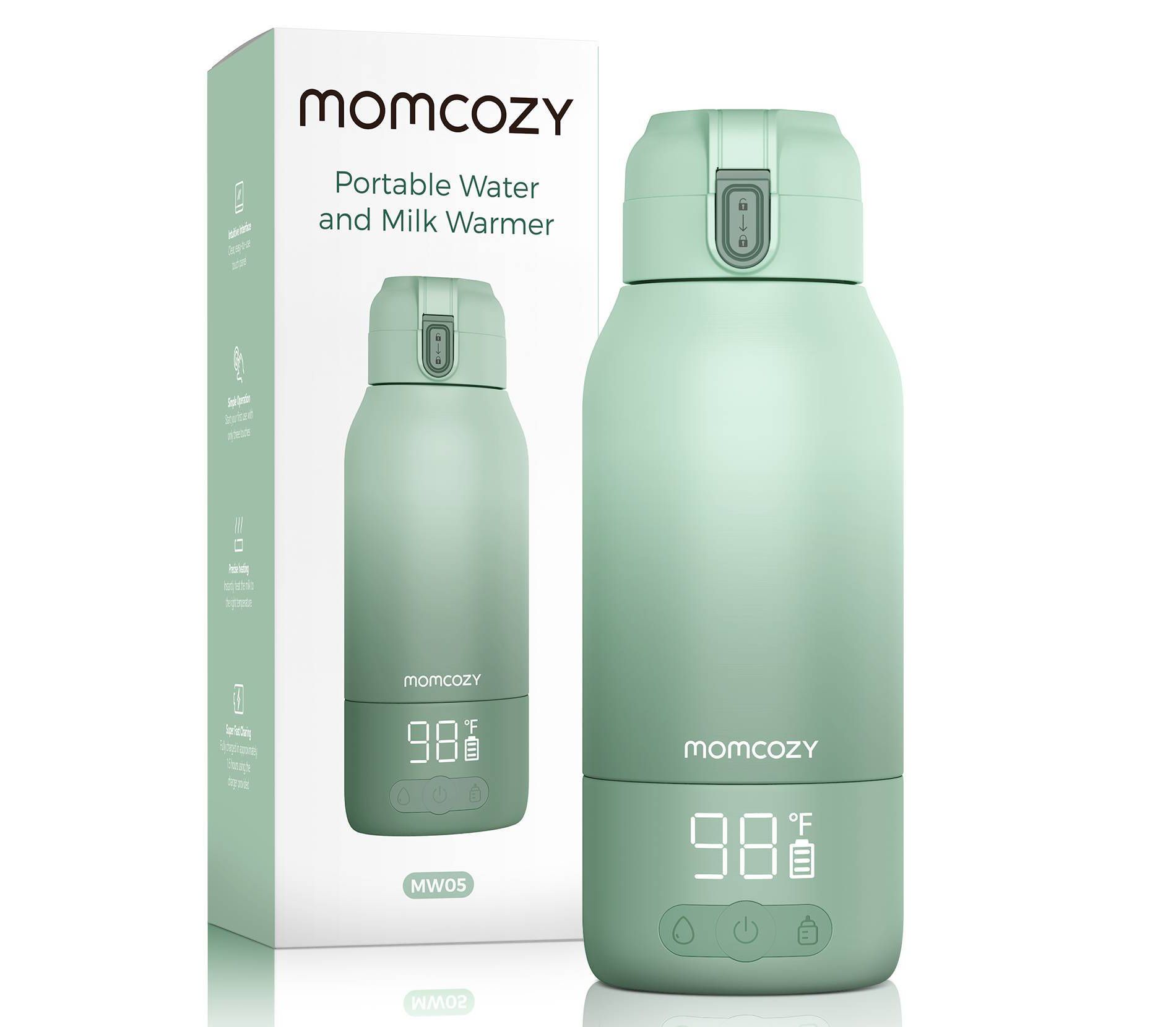 Momcozy Portable Milk Warmer for Travel - Green