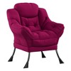Lazy Chair for Living Room,Modern Large Accent Lounge Armchair with Side Pocket,Comfy Leisure Sofa Reading Chair,for Bedroom,Dorm Rooms and Office - 2 of 4