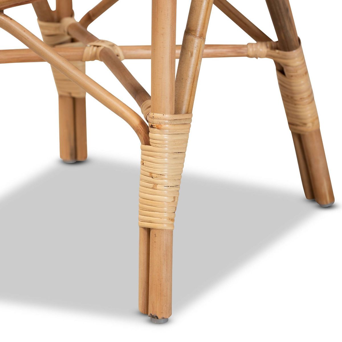 Sheraton Rattan Armchair Natural - bali & pari: Boho Style, Polyester Upholstery, Wood Frame, No Assembly Required - thumbnail 7