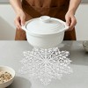 REGALWOVEN Set of 6 Snowflake Shape Placemats, Kitchen Table Mat, Seasonal Holiday Christmas Place Mats for Party Dining Table - 4 of 4