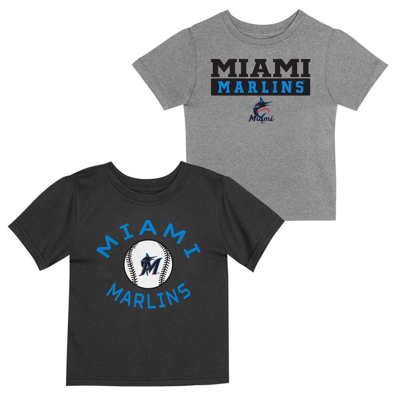 MLB Miami Marlins Toddler Boys&#39; 2pk T-Shirt, 1 of 4