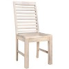 HomeRoots Set of Two White Wood Ladder Back Dining Side Chairs - 4 of 4