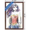 Trends International DC Comics - Wonder Woman - Sketch Framed Wall Poster Prints - 3 of 4