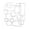 HomeRoots 27" X 26" Silver Geometric Metal Abstract Hanging Dimensional Sculpture - 4 of 4