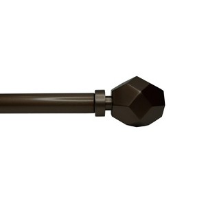 Versailles Esencial Convex Steel Heavy Duty Curtain Rod Set for Windows Bronze - 1 of 4