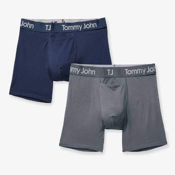 Tommy John Men's Second Skin Relaxed Fit Boxers - 3 Pack - No Ride-Up  Comfortable Breathable Underwear for Men (Black, Small) at  Men's  Clothing store