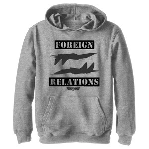 Boy's Top Gun Keeping up Foreign Relations Pull Over Hoodie - 1 of 4
