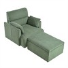 CLIHOME Oversized Chair With Storage Ottoman, Wide Accent Armchair Chair, Upholstered Mid-Century Reading Chair, Deep Seat Sofa Couch - 3 of 4