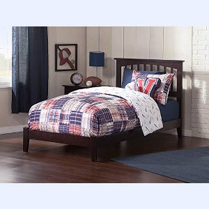 AFI Furnishings Mission Twin Traditional Bed with Open Footboard and Turbo Charger in Espresso - 1 of 4